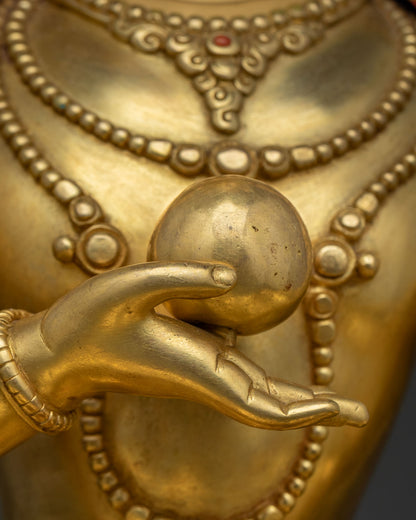 Kshitigarbha Statue | Traditional Lost-Wax Cast Copper Art