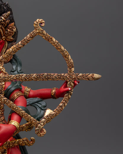Fierce Dakini Kurukulla Statue | Traditional Himalayan Buddhist Artwork