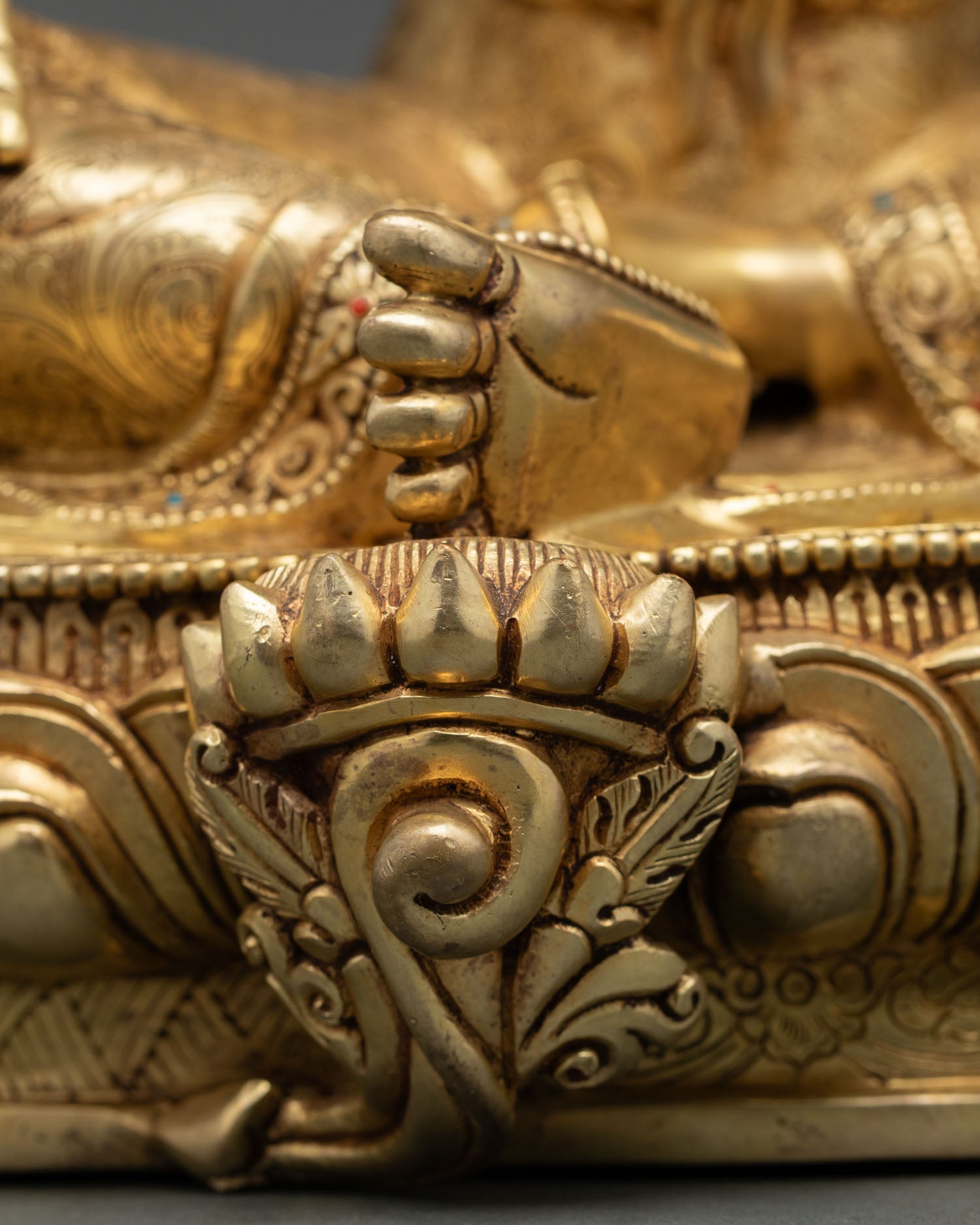 Green Tara Statue –Tibetan Deity with Gold Gilded Finish