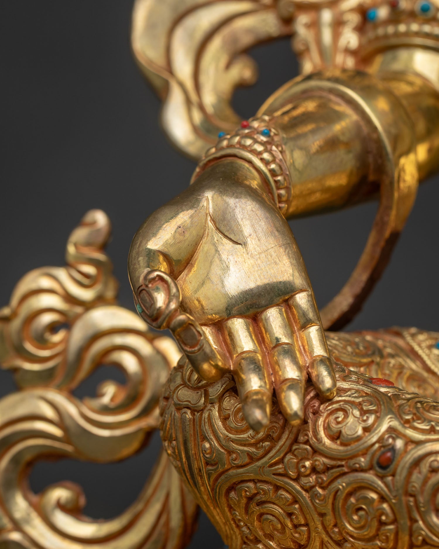 Luxurious Green Tara Statue | Tibetan Buddhist Art from Nepal