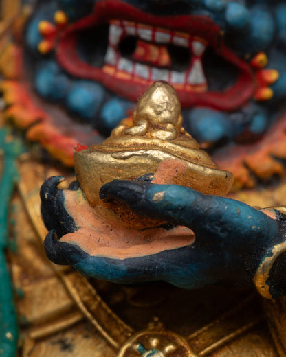 Black Cloak Mahakala Statue – Sacred Buddhist Protector
