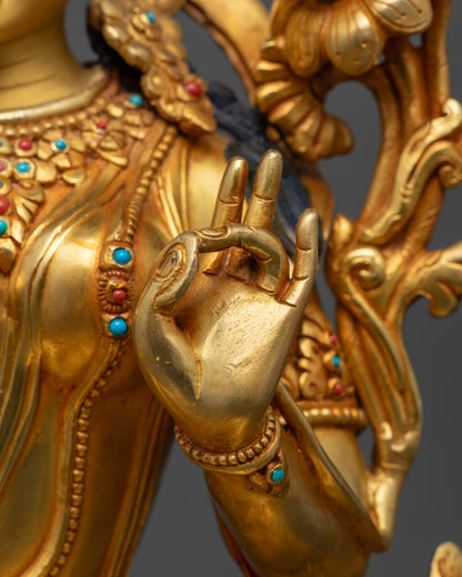 Channel Swift Help with Green Tara Sculpture | Handicrafted in Nepal