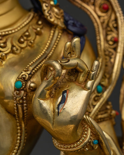 White Tara Statue | Seven-Eyed Goddess of Healing