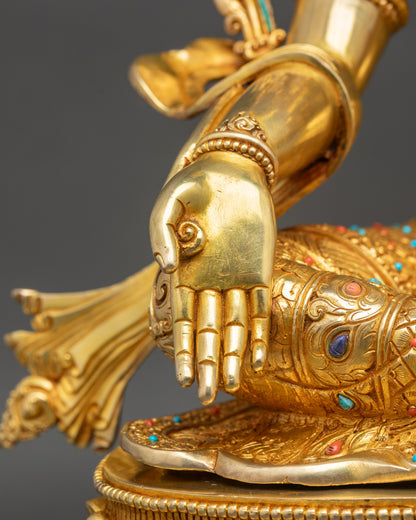 Green Tara Statue for Protection | Meditation & Home Decor