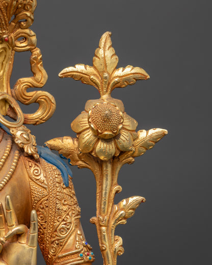 Premium Handcrafted Green Tara Statue | Buddhist Enlightenment Altars