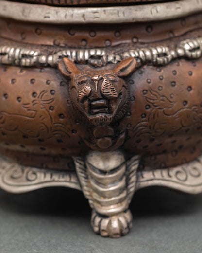 Fierce Vajradaka Statue | Oxidized Copper Sculpture