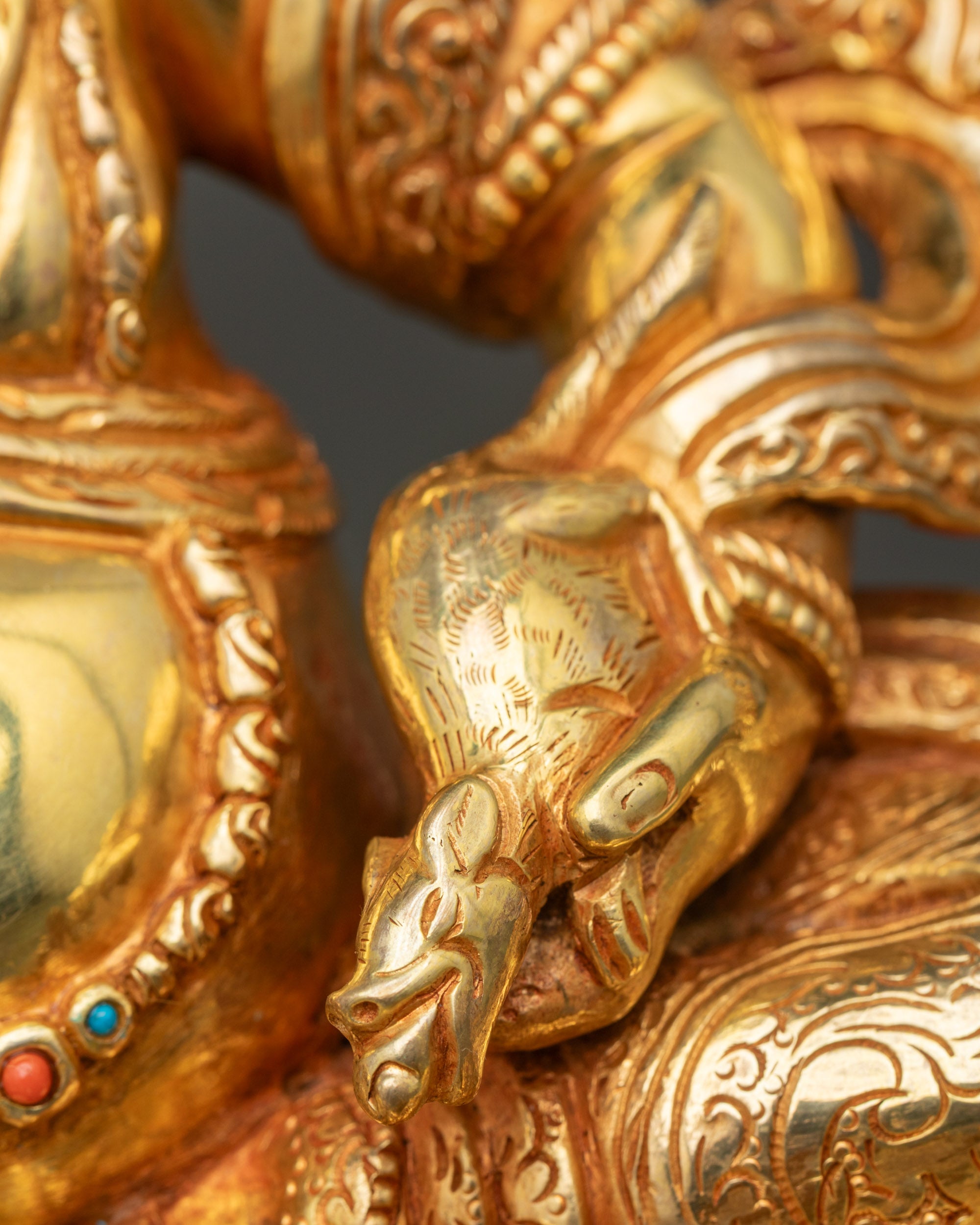 Yellow Dzambhala Statue | Wealth Deity of Abundance and Prosperity