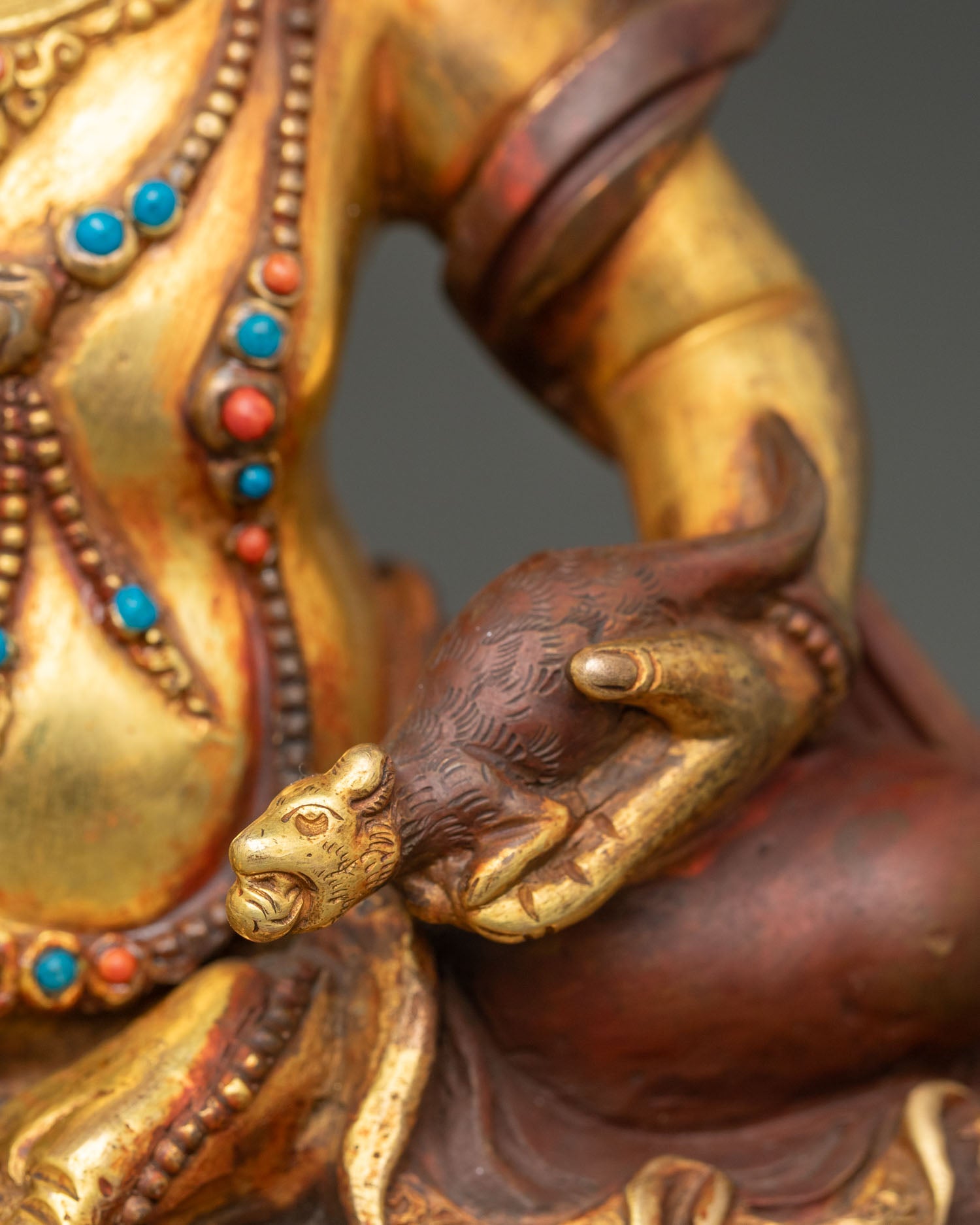 Dzambhala Statue | Hand-Crafted Himalayan Copper Sacred Art