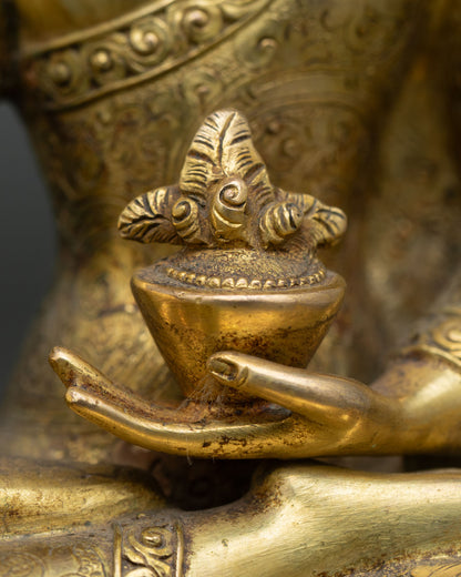 Bhaisajyaguru Buddha Statue | Copper Buddhist Artwork