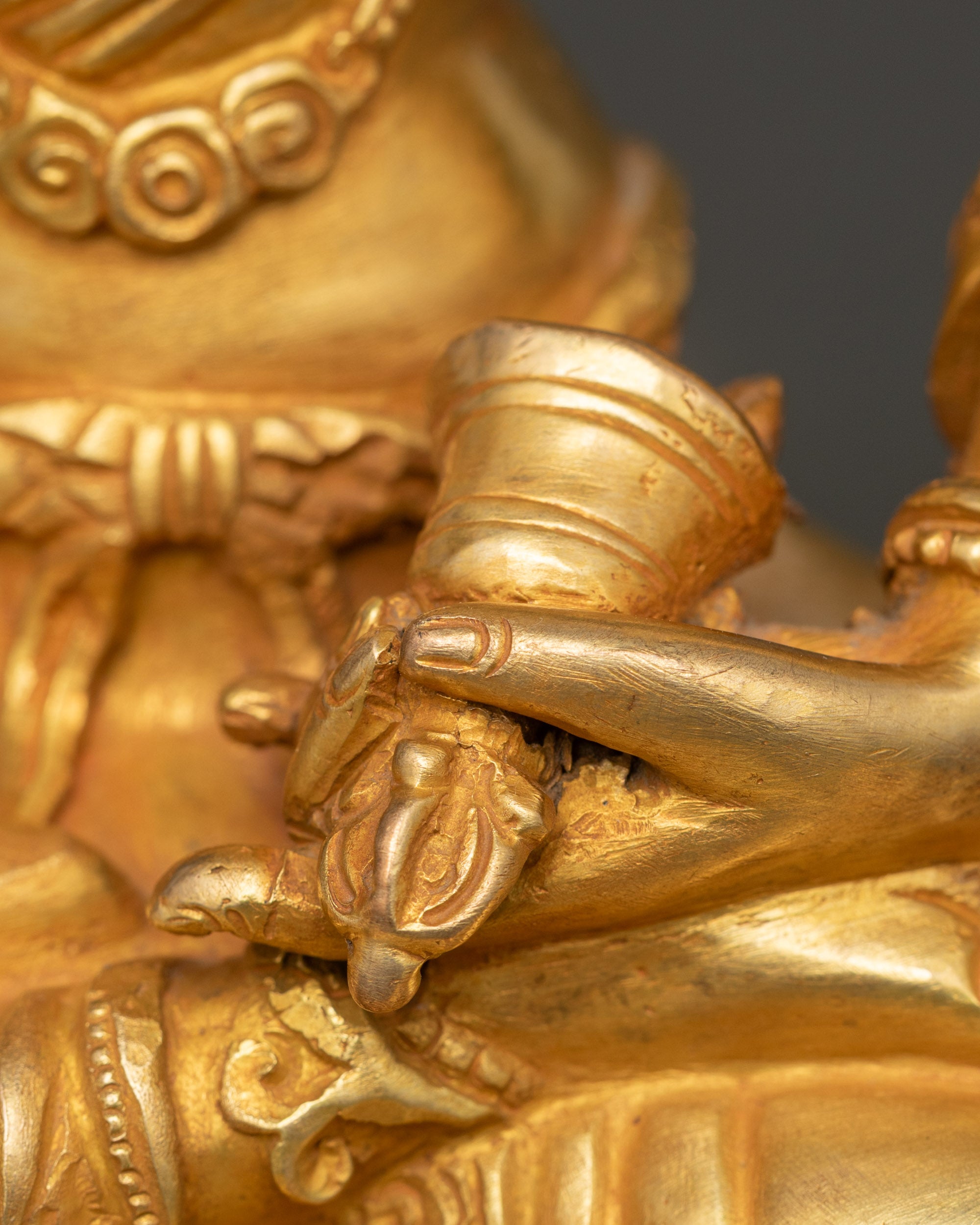Handmade Vajrasattva Statue | Gold Fire-Gilded Nepalese Buddhist Icon