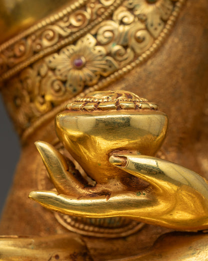 Buy Shakyamuni Buddha Statue | Handcrafted Gold-Gilded Nepalese Art