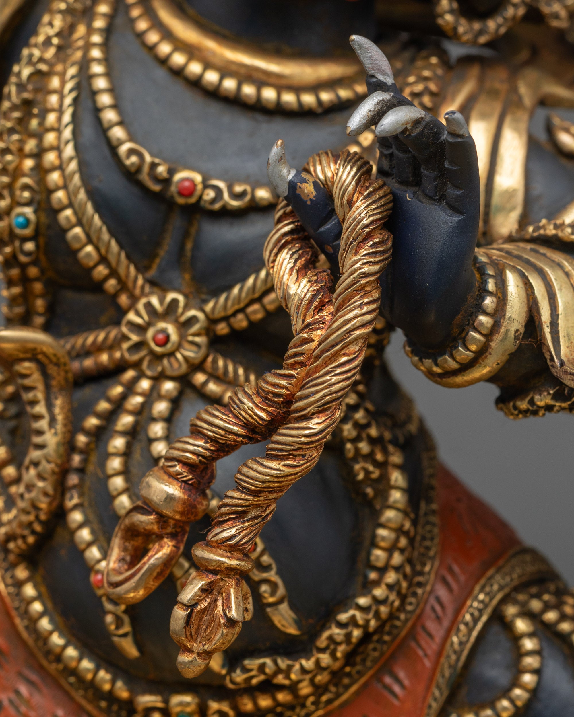 Hand-painted Vajrapani Statue | Wrathful Guardian of the Dharma