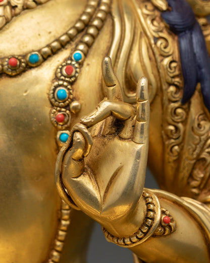 Manjushri Statue | Traditional Lost Wax Craftsmanship