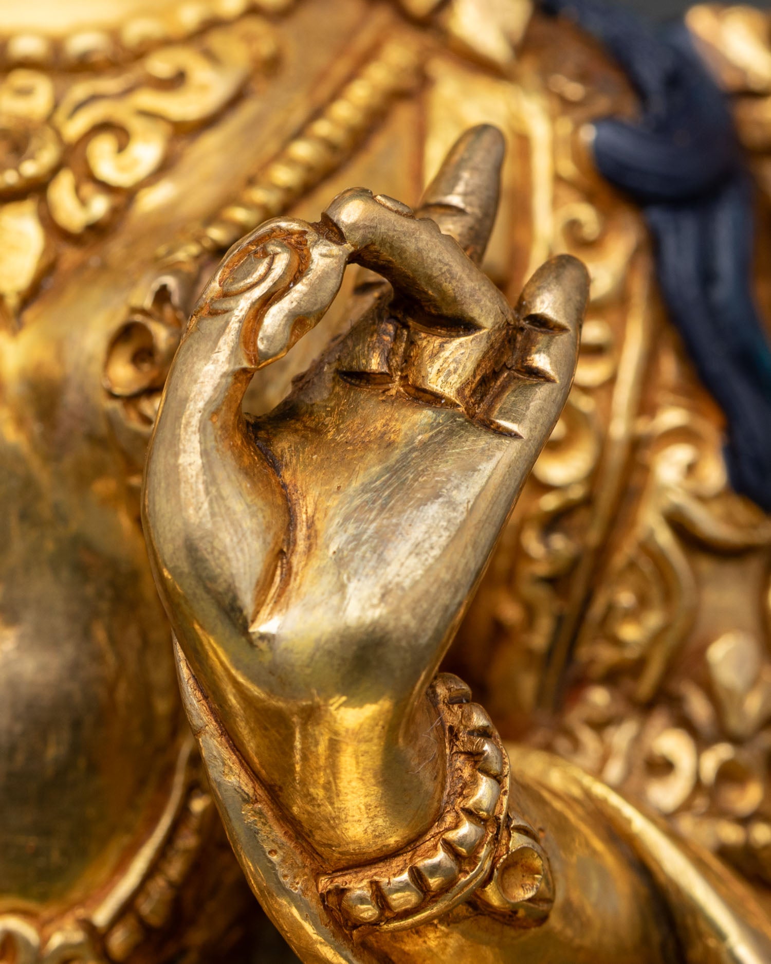 Green Tara Statue | 24K Gold Gilded Buddhist Goddess