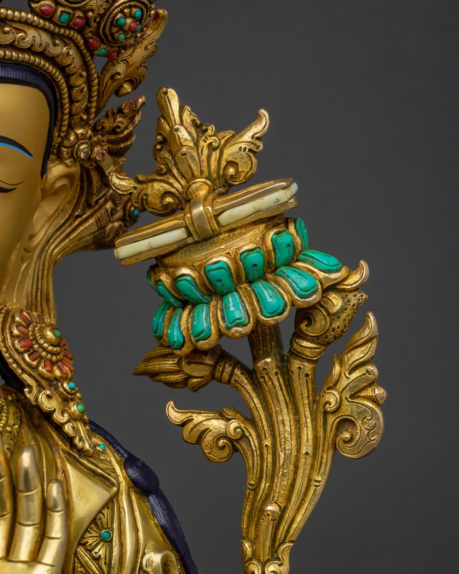 Manjushri Statue | Handcrafted Buddhist Art by Newari Artisans