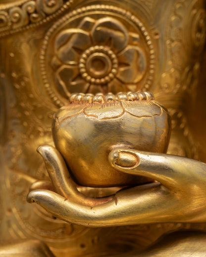 Buddha Shakyamuni – Handcrafted Copper Buddhist Sculpture