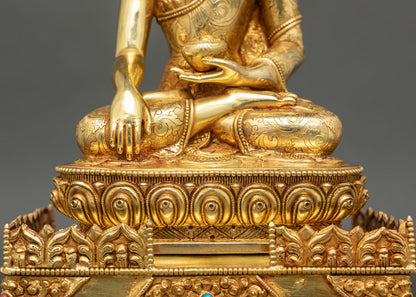 Enthroned Shakyamuni Buddha Statue | Handcrafted in Nepal