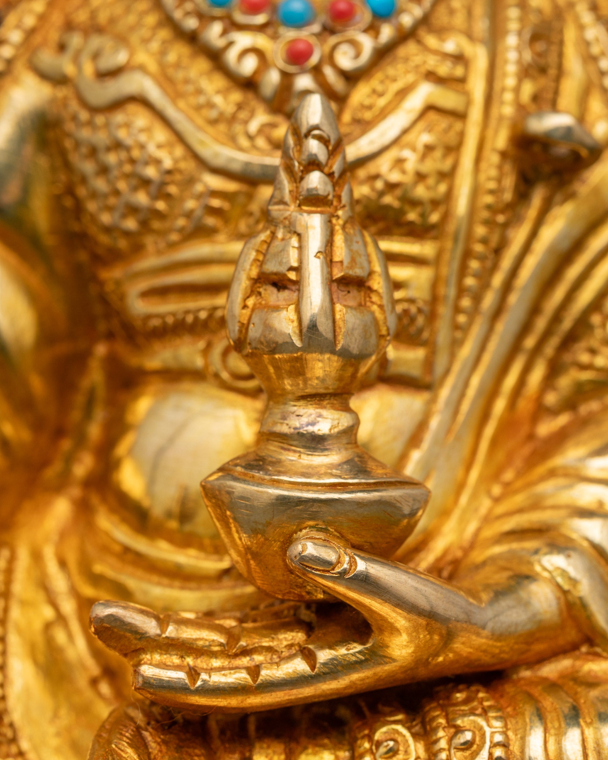 Guru Padmasambhava Sculpture- Himalayan Sacred Artwork