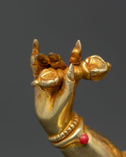 Vajrapani Statue | 24K Gold Gilded Copper Artwork
