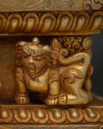 Amitayus on Throne Statue | Sacred Buddhist Longevity Deity