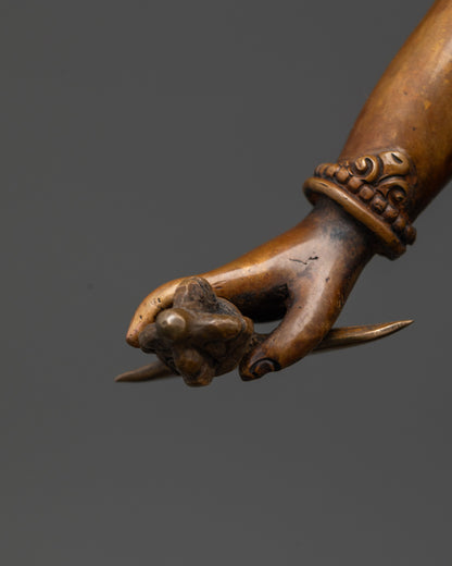 Oxidized Vajrayogini Meditation Sculpture | Tantric Goddess from Nepal