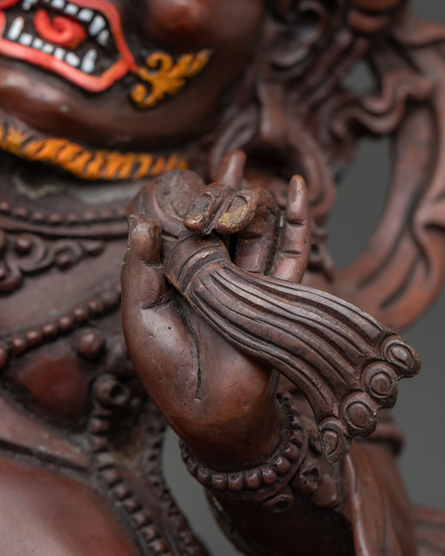 Vajrapani Statue | Fine Oxidized Copper Spiritual Artwork