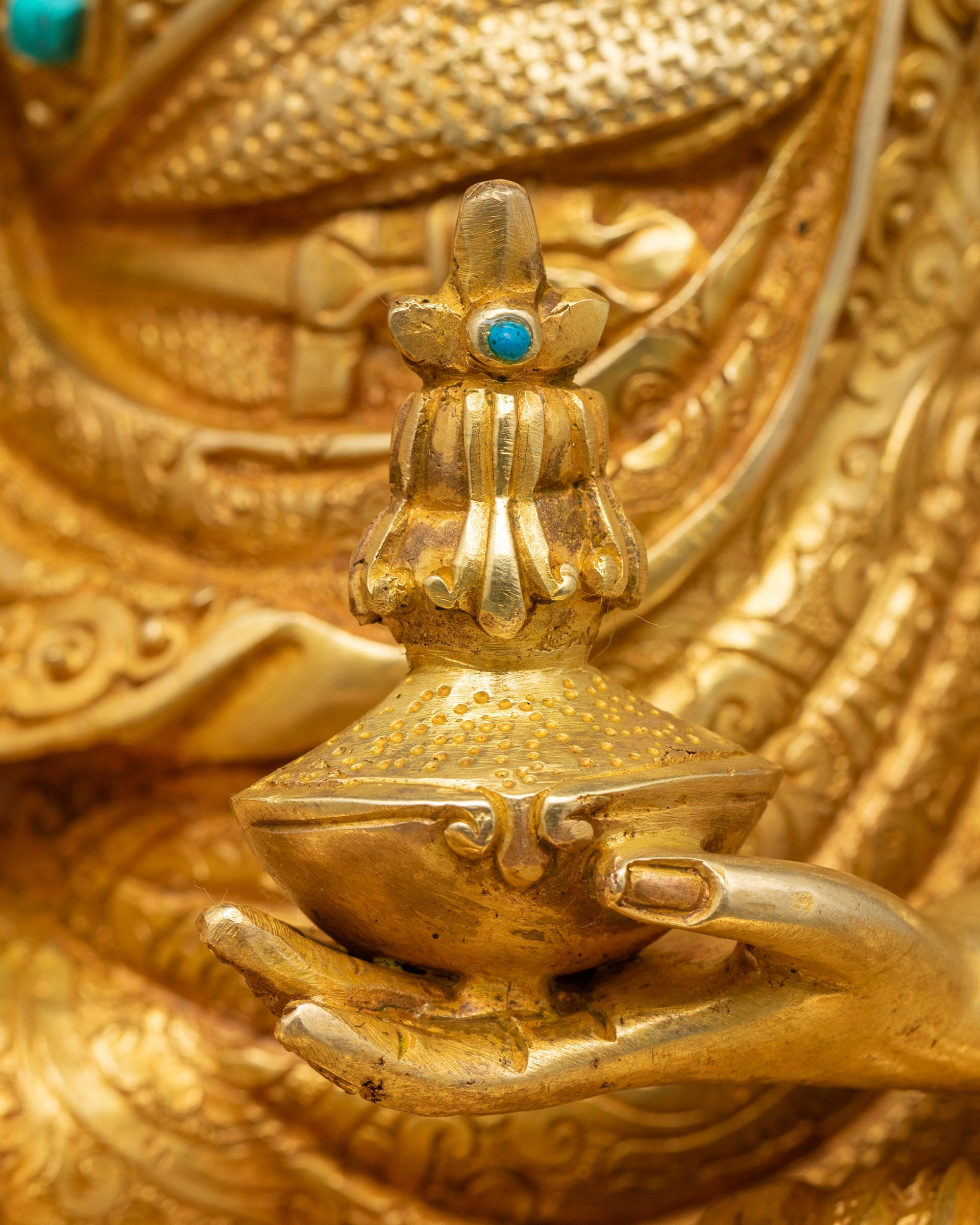 Guru Rinpoche Statue for Meditation | Tibetan Buddhist Artwork
