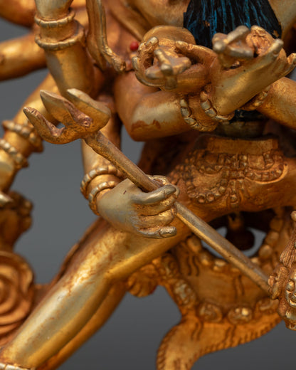 Chakrasamvara Yab-Yum Statue | Fire Gilded Buddhist Sculpture