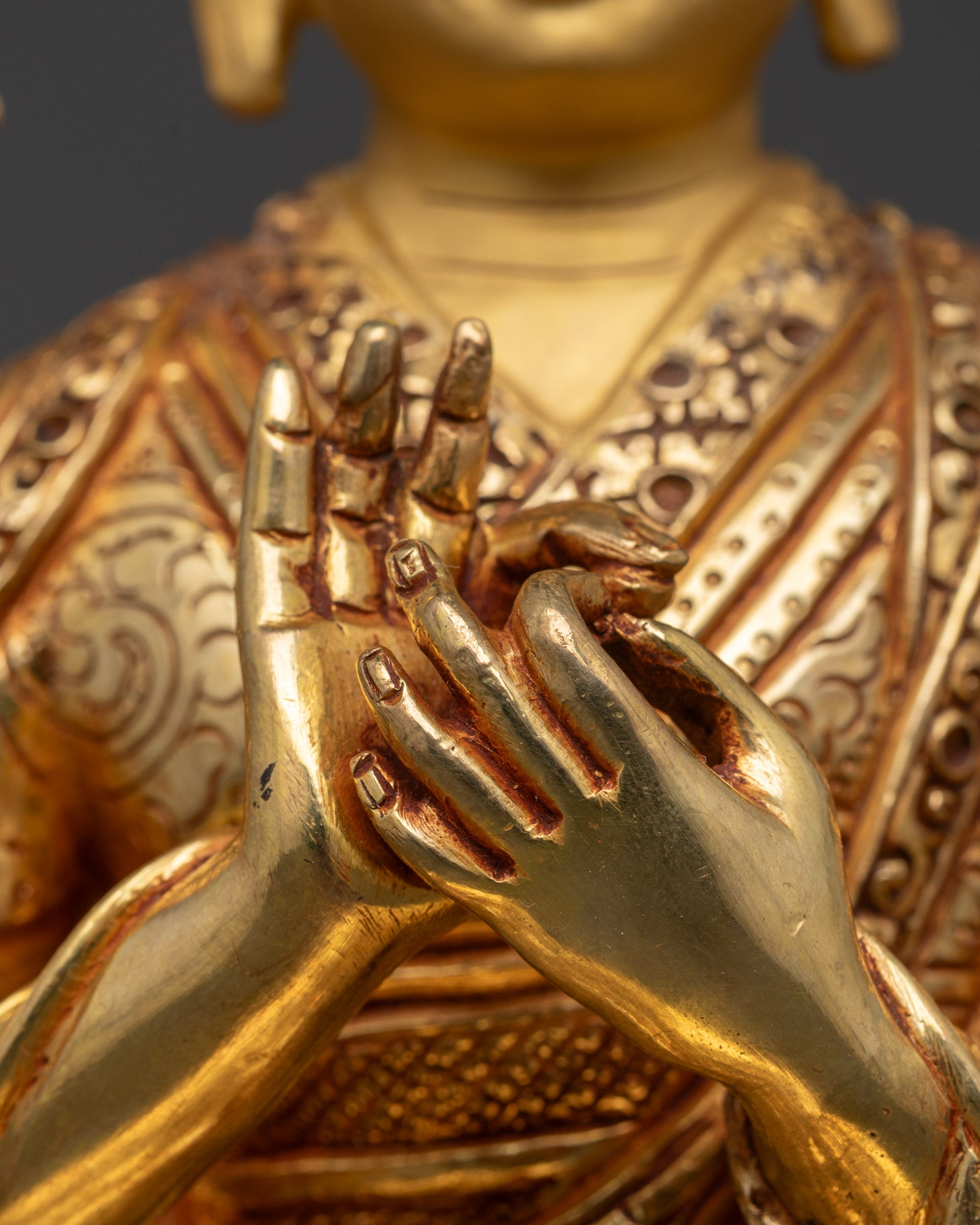 Tsong Khapa Statue Set | Tibetan Buddhist Teacher with Two Disciples