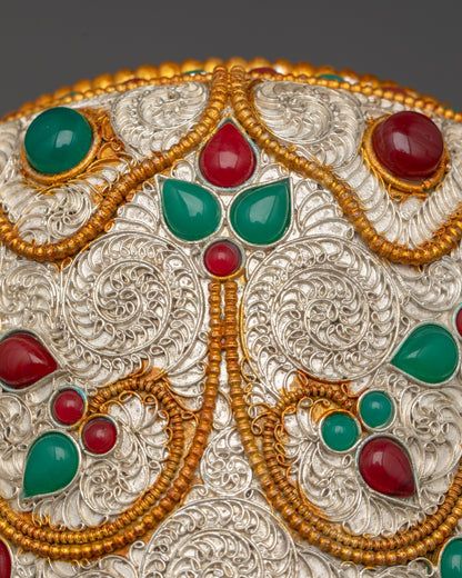 Tibetan Crockpot | Himalayan Copper & Gold-Plated Ritual Artwork