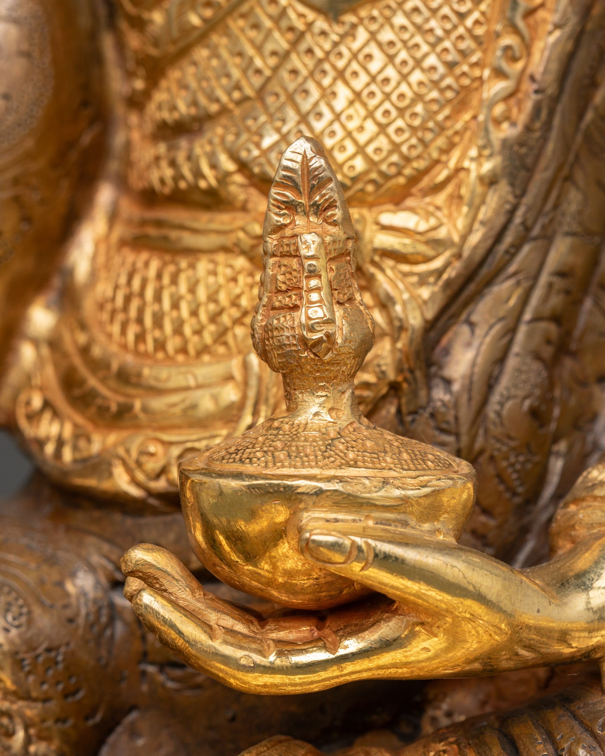 Guru Padmasambhava Statue | Handcrafted Tibetan Master Sculpture