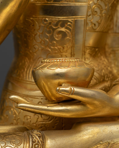 Amoghasiddhi Buddha Statue | Handcrafted Buddhist Sculpture from Nepal