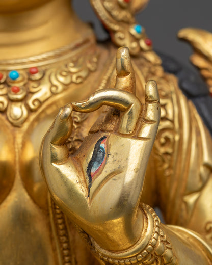 White Tara Statue from Nepal | Traditional Tibetan Buddhist Artwork