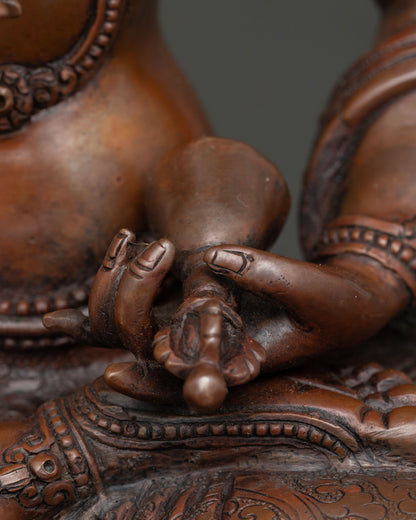 Oxidized Vajrasattva Statue – Tibetan Purification Deity Sculpture