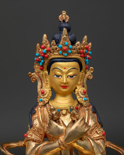 Vajradhara Statue | 24K Gold Fire Gilded Artwork