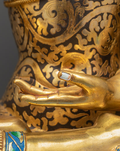 Premium Meditating Shakyamuni Buddha Statue | Tibetan Buddhist Artwork