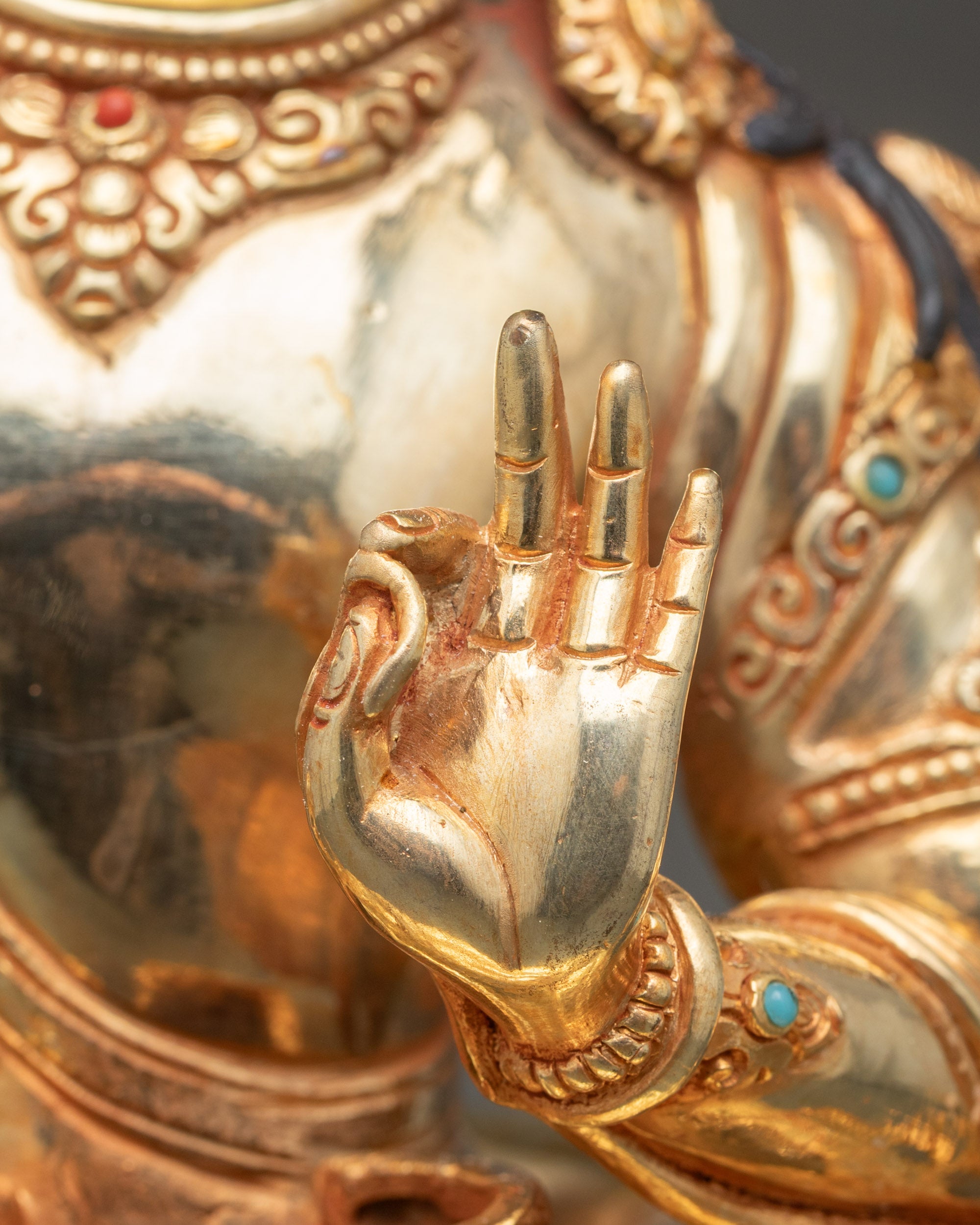 Manjushri with Consort - Handmade Sculpture for Spiritual Harmony