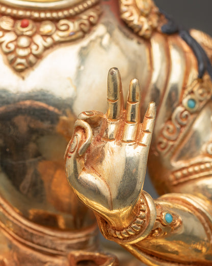 Manjushri with Consort - Handmade Sculpture for Spiritual Harmony