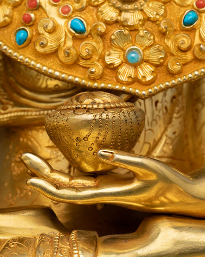 Jowo Rinpoche Statue | 24K Gold Fire-Gilded Copper Art