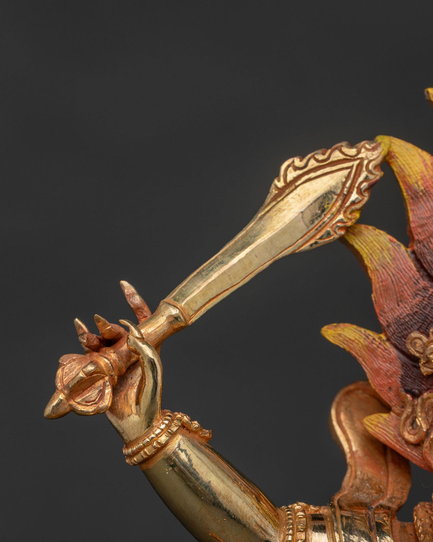 Four-Armed Mahakala Statue | Fierce Vajrayana Buddhist Guardian