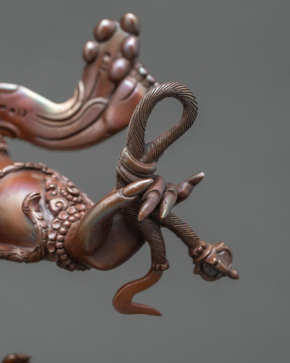 Buddhist Hayagriva Statue | Oxidized Copper Artwork from Nepal