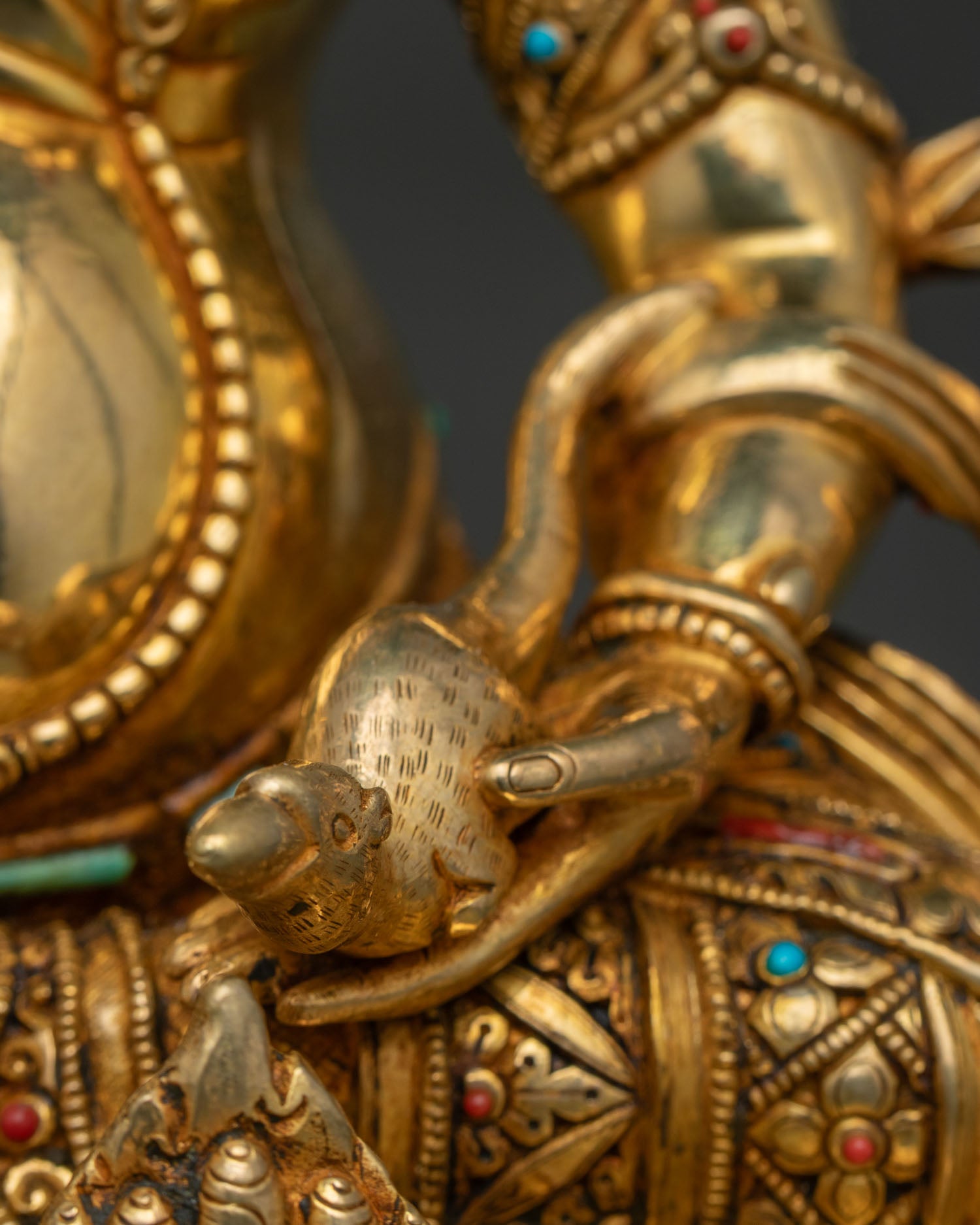 Jambhala Statue for Wealth & Protection | Tibetan Altar Sculpture