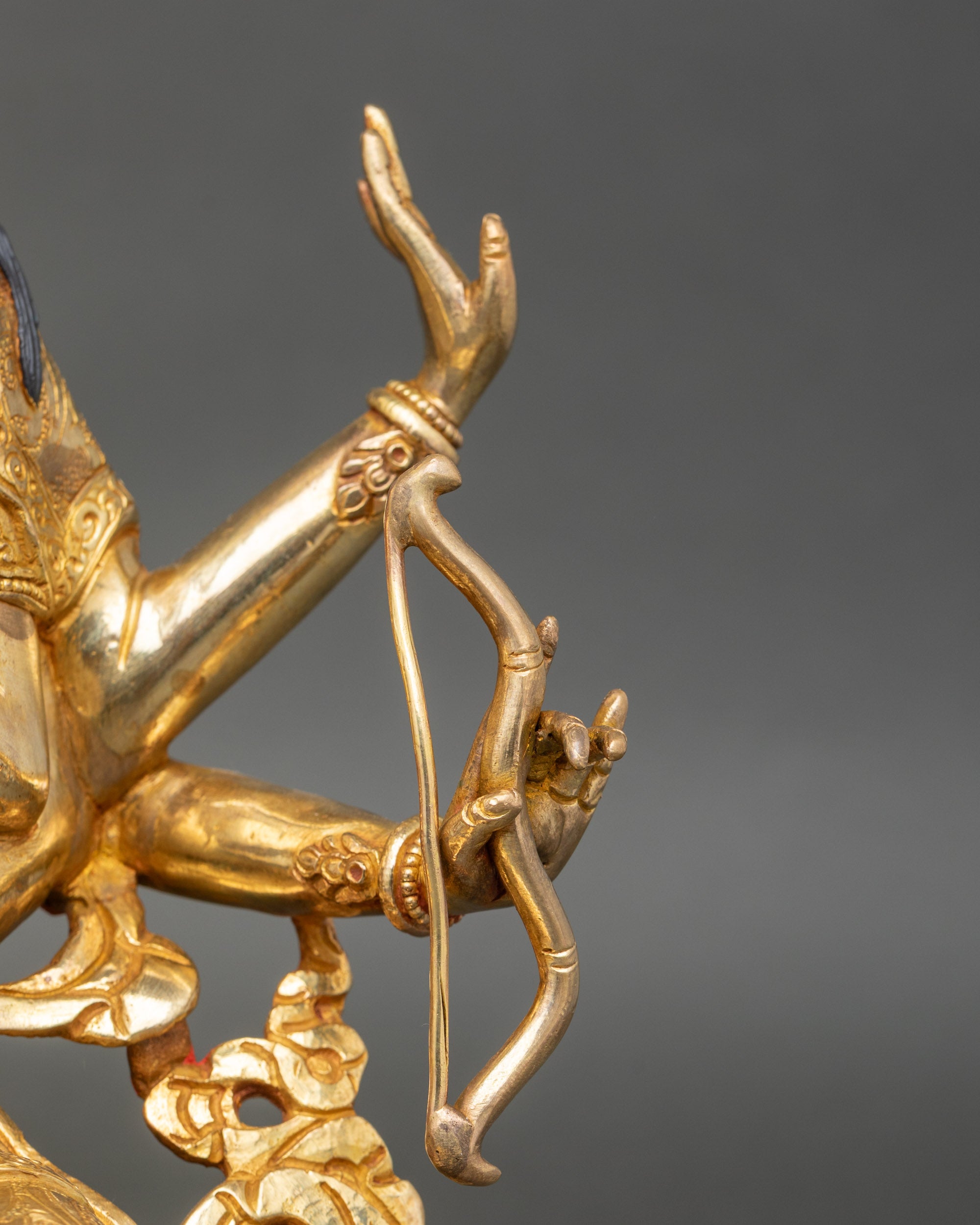 Namgyalma Sculpture | Three-Faced Longevity Deity for Blessings