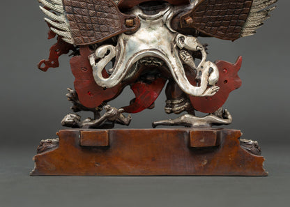 Wrathful Hayagriva Statue | Handmade Oxidized Copper Sculpture