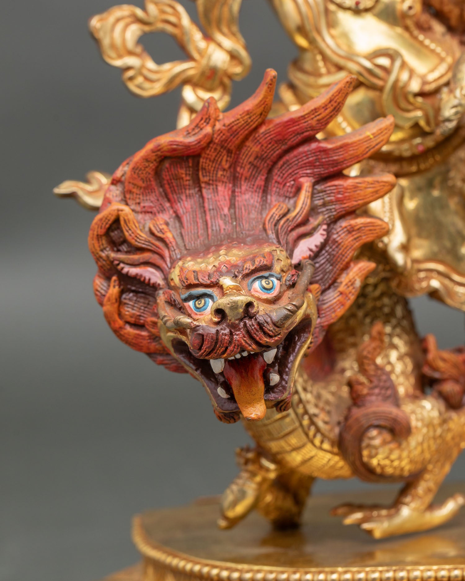 White Dzambhala Statue | 24K Gold Wealth Deity from Nepal