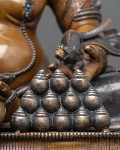 Nepalese Dzambhala Statue | Copper Craft for Wealth & Abundance