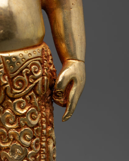 Standing Little Buddha Statue from Nepal | Buddha Born in Lumbini