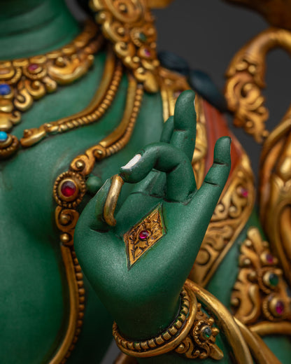 Jetsun Dolma Statue | Acrylic-Painted Mother of All Buddhas Idol