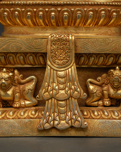 Vajrasattva with Throne Statue | Handcrafted Himalayan Buddhist Art