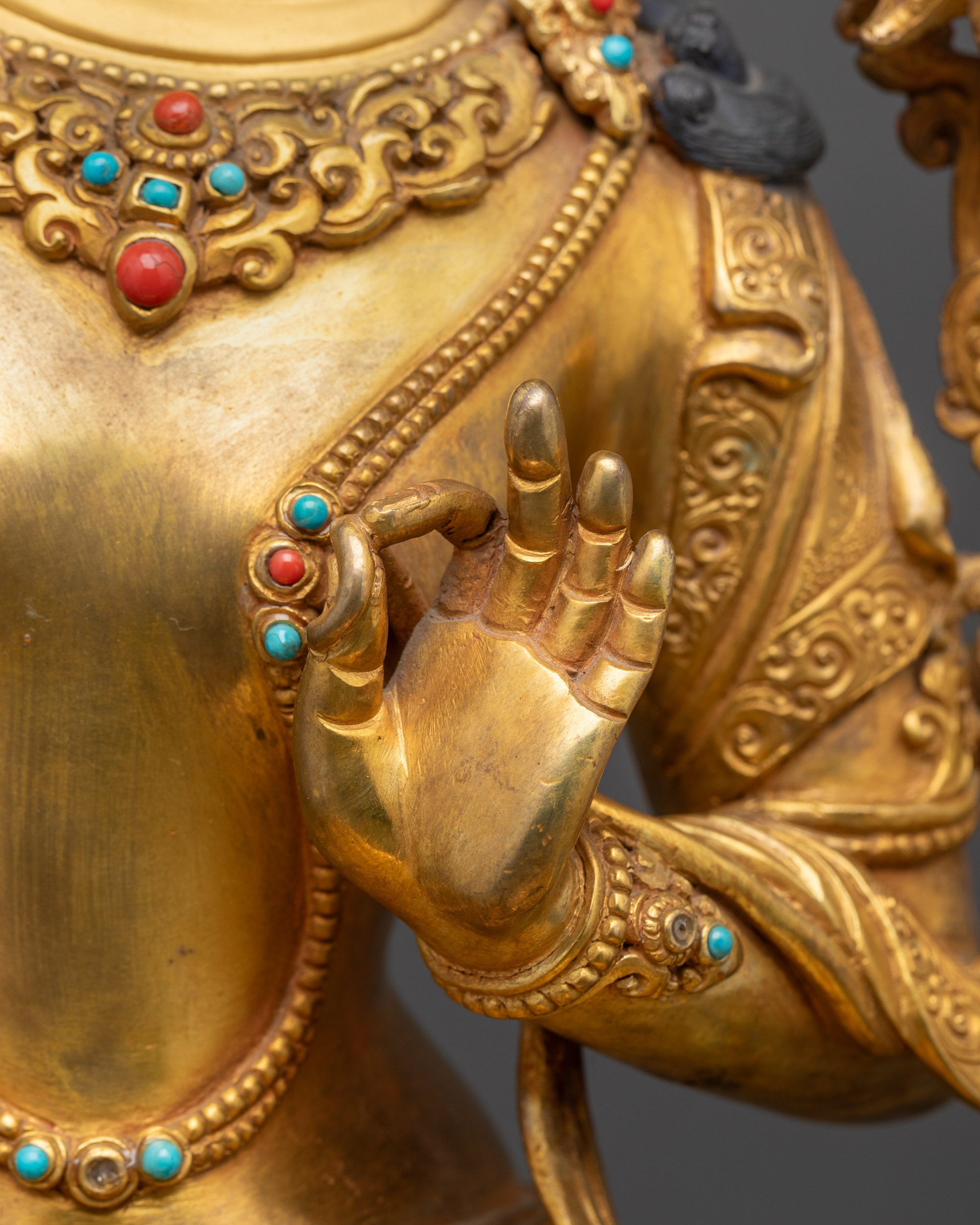 Symbol of Wisdom Manjushri Statue | Tibetan Bodhisattva Sculpture